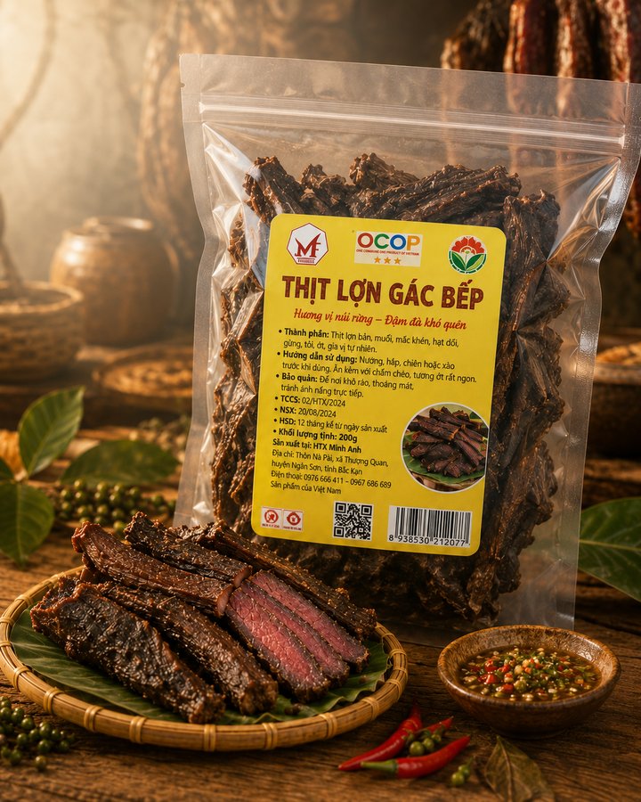 Thịt lợn gác bếp Minh Anh