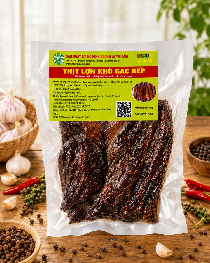 Thịt lợn khô gác bếp