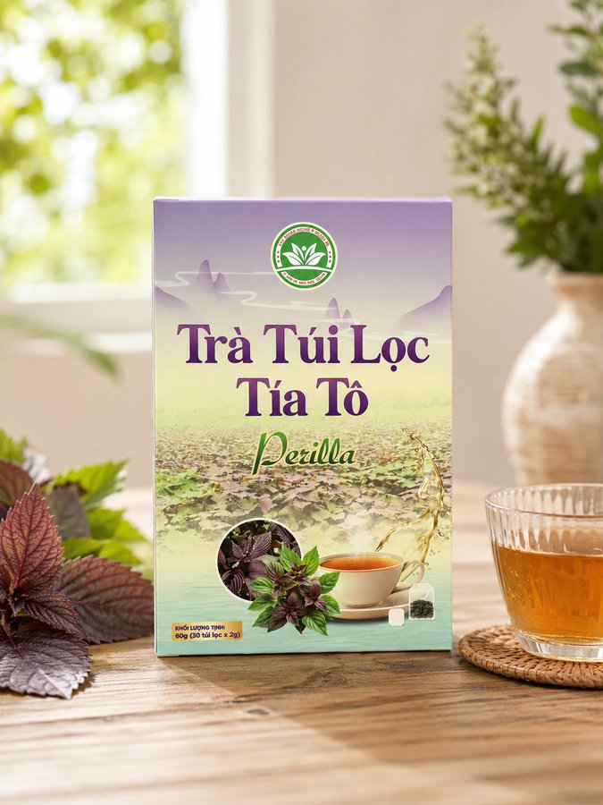 Trà túi lọc tía tô